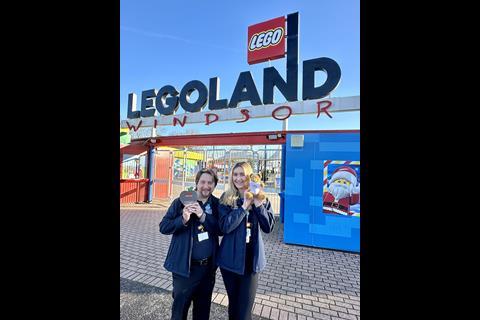 Legoland's education team with their School Travel Awards trophy and Teacher Ted